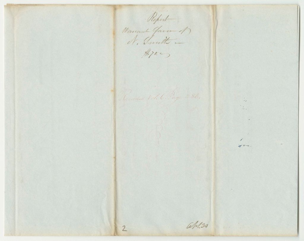 Miniature of Report 532: Warrant in Favor of N. Smith
