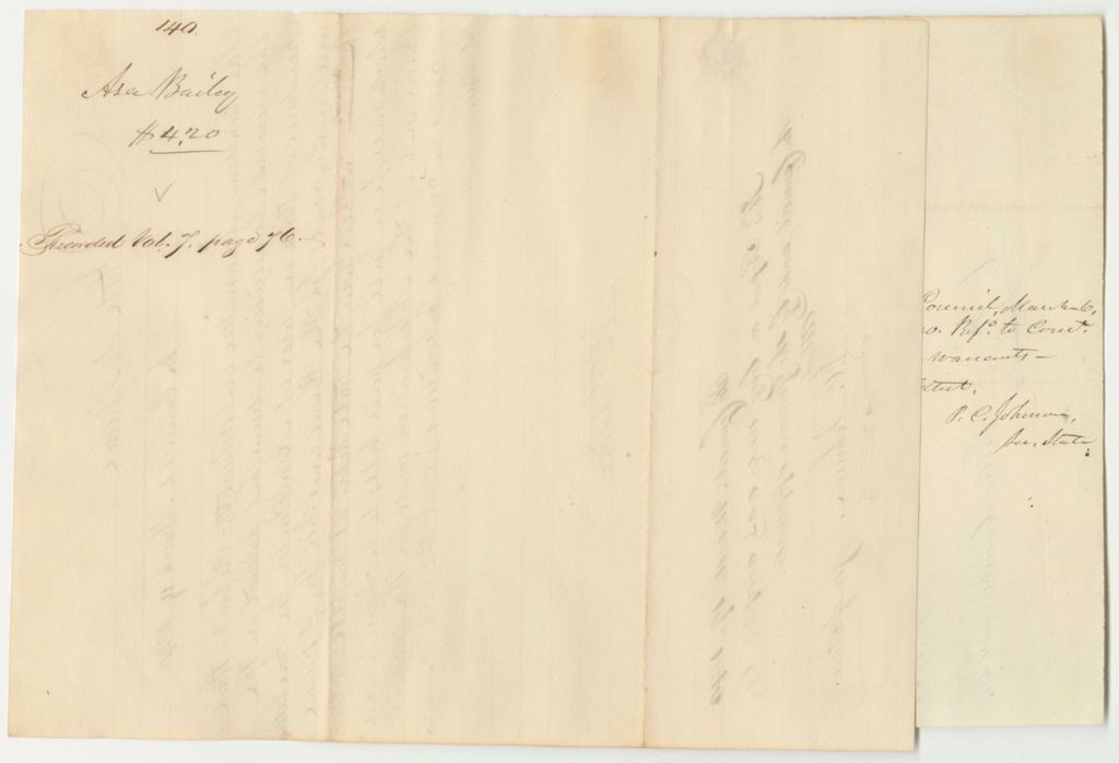 Miniature of Report 140: Report on the Warrant in Favor of Asa Bailey for Board and Key Fee of Several Convicts on Their Way to the State Prison