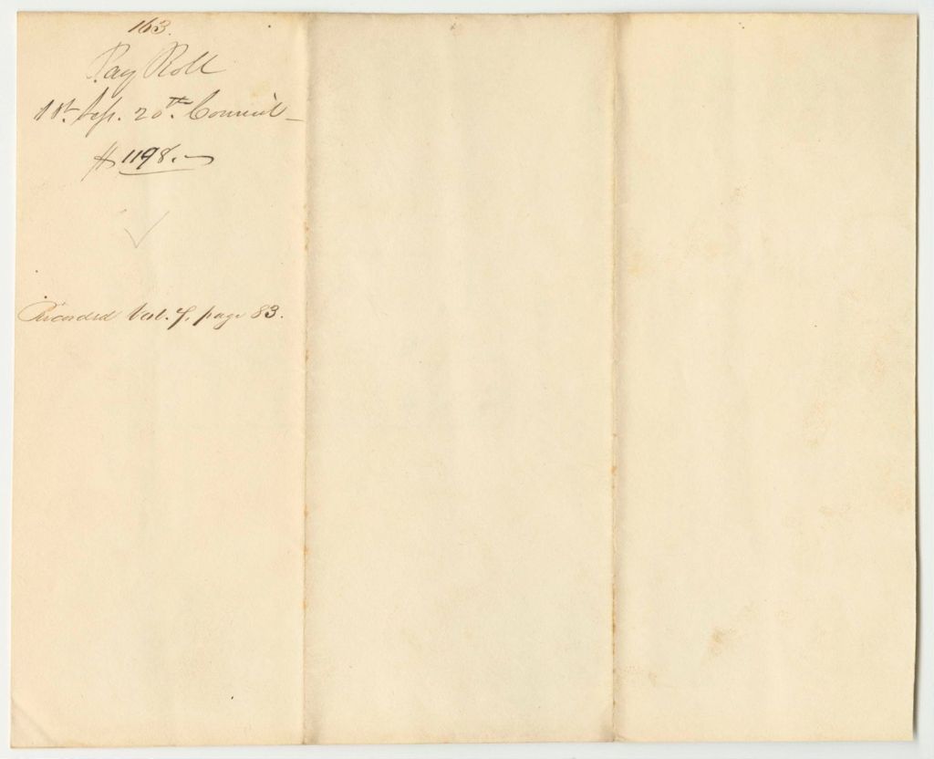 Miniature of Report 163: Report on the Payroll of the 1st Session of the 20th Council