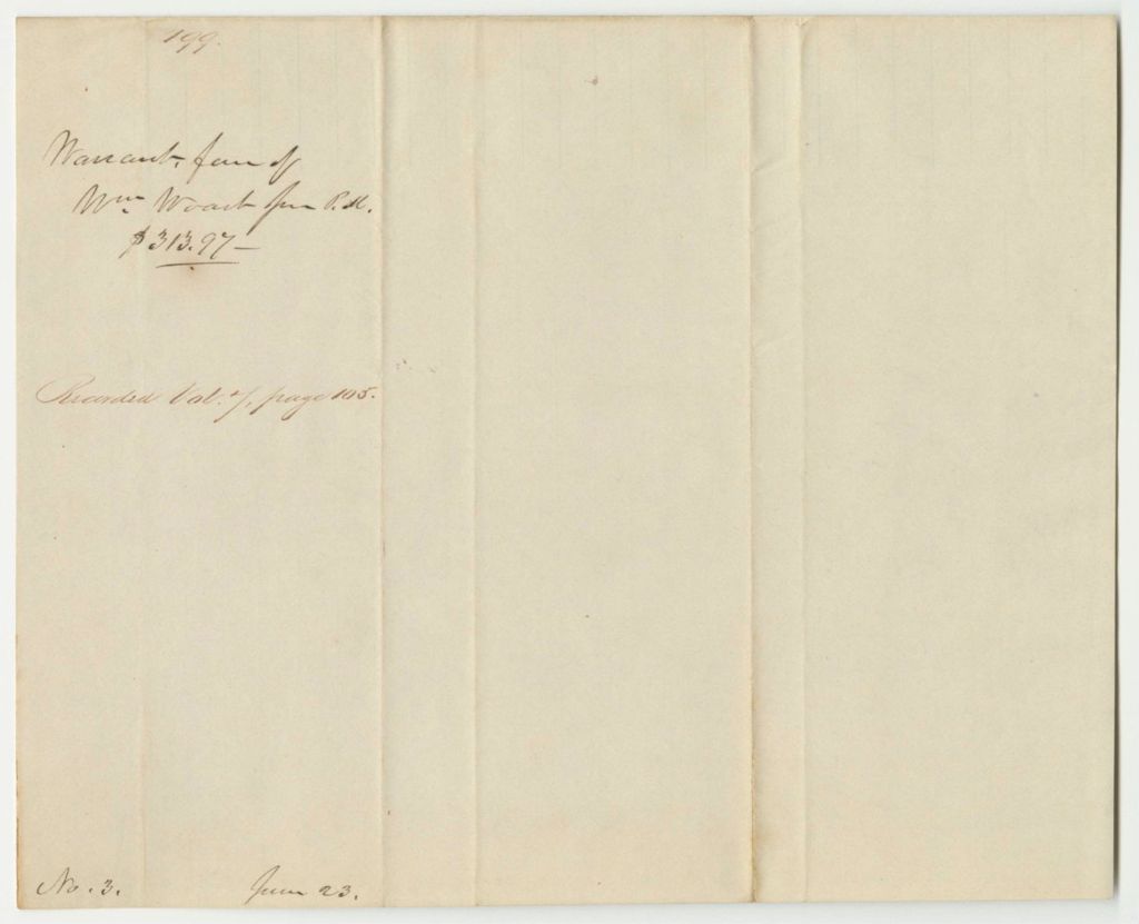 Miniature of Report 199: Report on the Warrant for William Woart for Postage