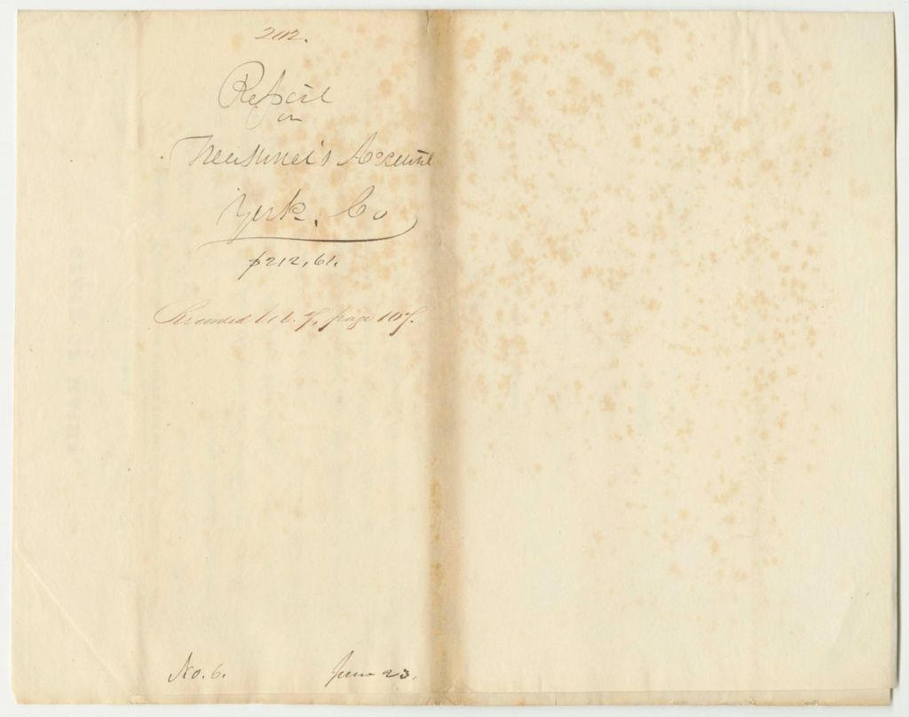 Miniature of Report 202: Report on the Account of Edmund Currier, York County Treasurer