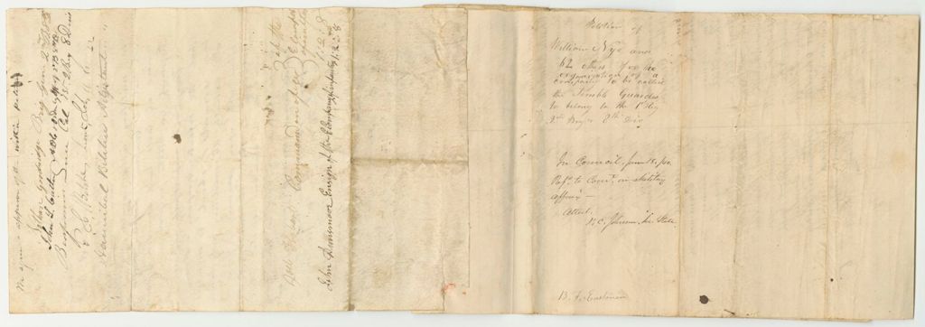 Miniature of Petition of William Nye and 62 Others for the Organization of a Company of Light Infantry in Temple