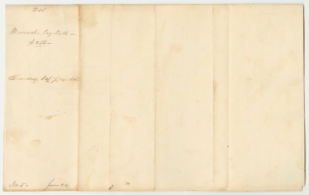 Miniature of Report 218: Warrant in Favor of the Payroll of the 2nd Session of the 20th Council