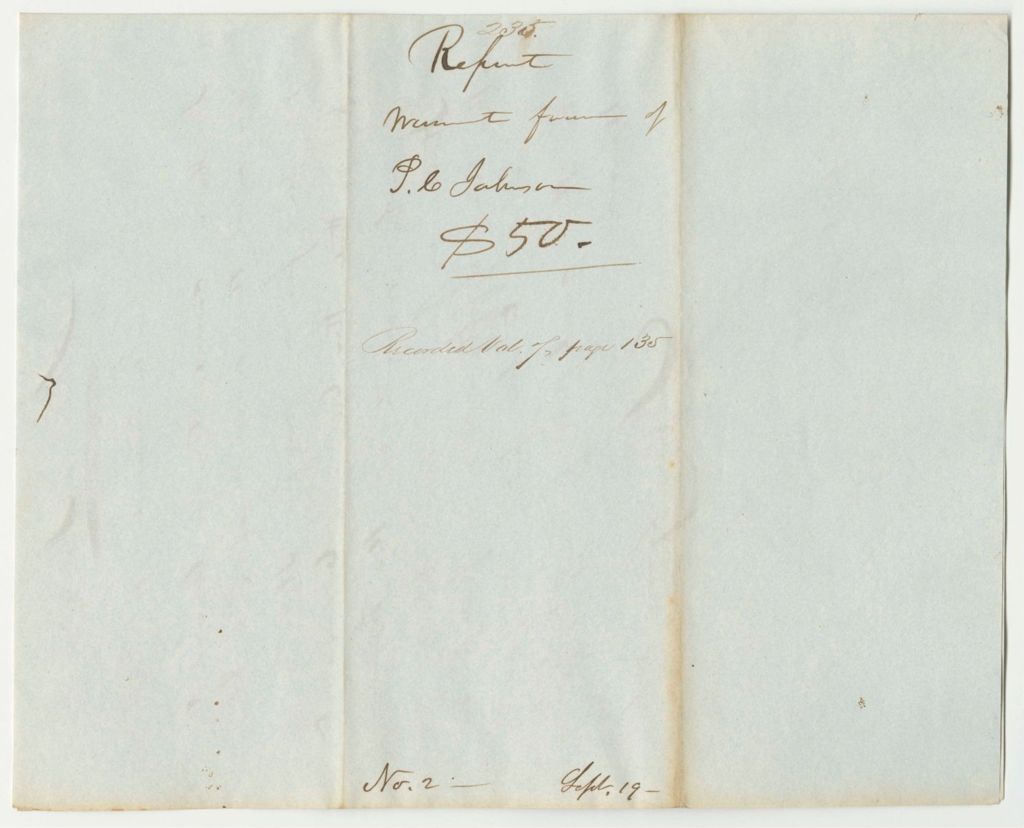 Miniature of Report 235: Report on the Warrant in Favor of P.C. Johnson for a Press for the State Seal