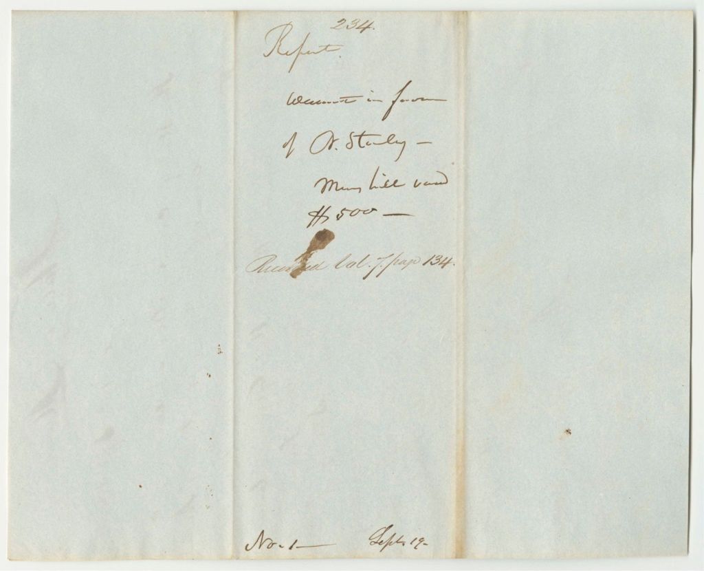 Miniature of Report 234: Report on the Warrant in Favor of Nathan Stanley, Agent for Repairs on the Mars Hill Road