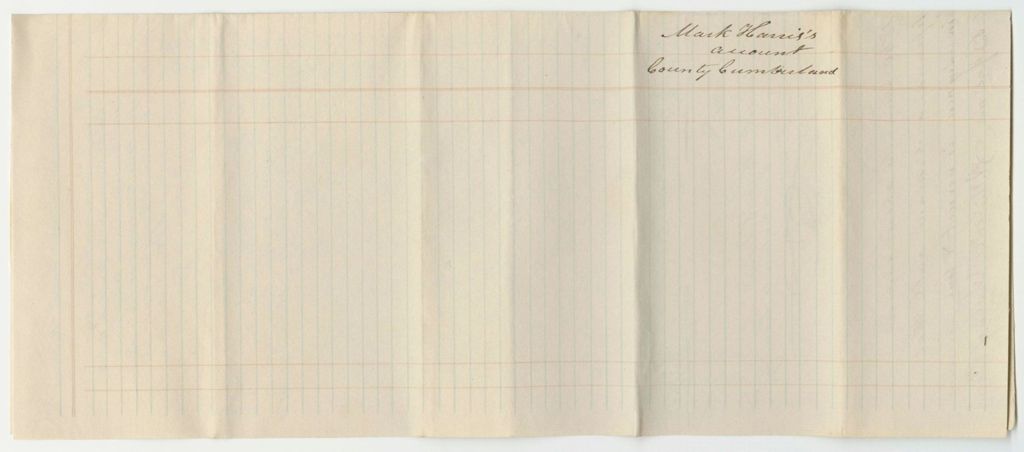 Miniature of Account of Mark Harris, Cumberland County Treasurer