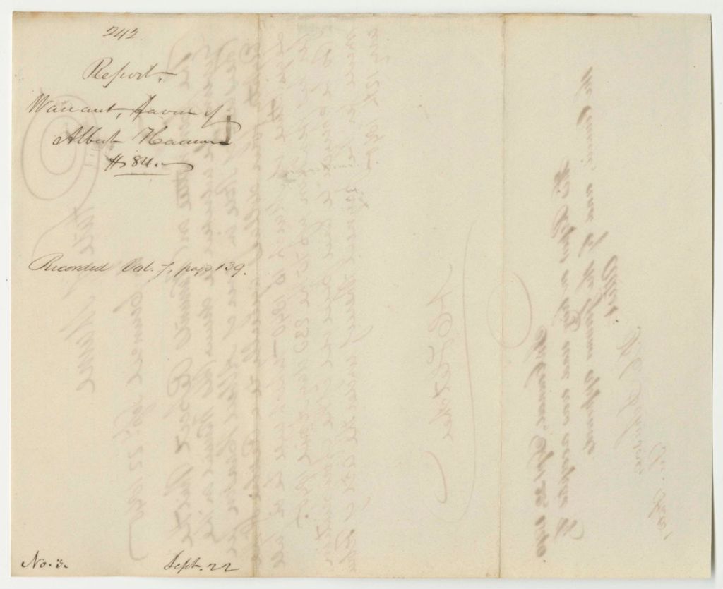 Miniature of Report 242: Report on the Warrant in Favor of Albert Hansen for His Pension