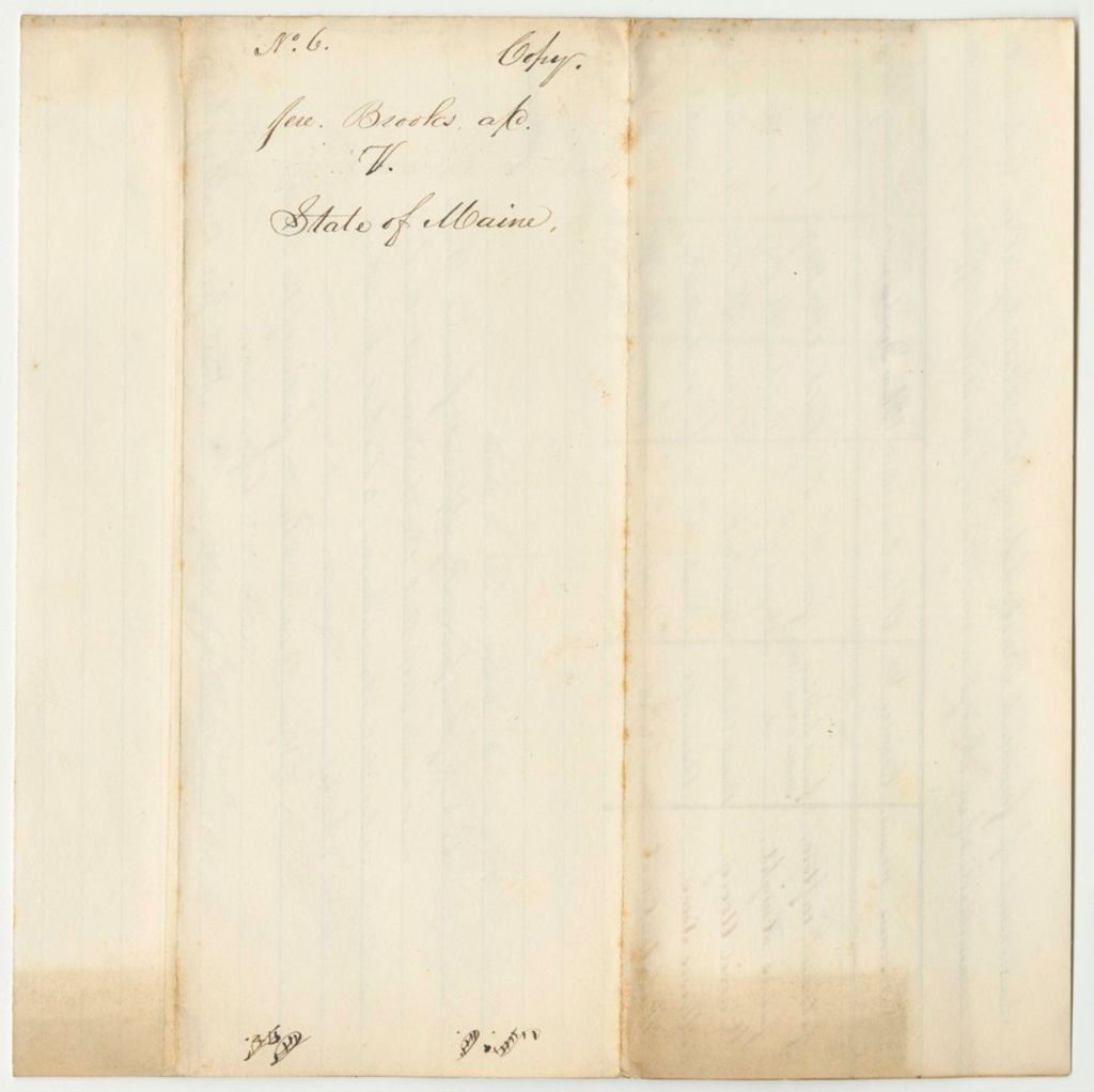 Miniature of Account of Jeremiah Brooks, Keeper of the State Gaol in York in the County of York, of the Expense Incurred for Supporting Prisoners Therein Committed Upon Charge or Conviction of Crimes and Offences Against the State from October 15th 1839 to May 19th 1840
