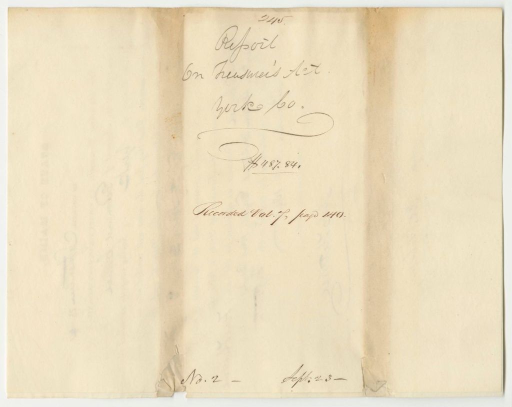 Miniature of Report 245: Report on the Account of Edmund Currier, York County Treasurer