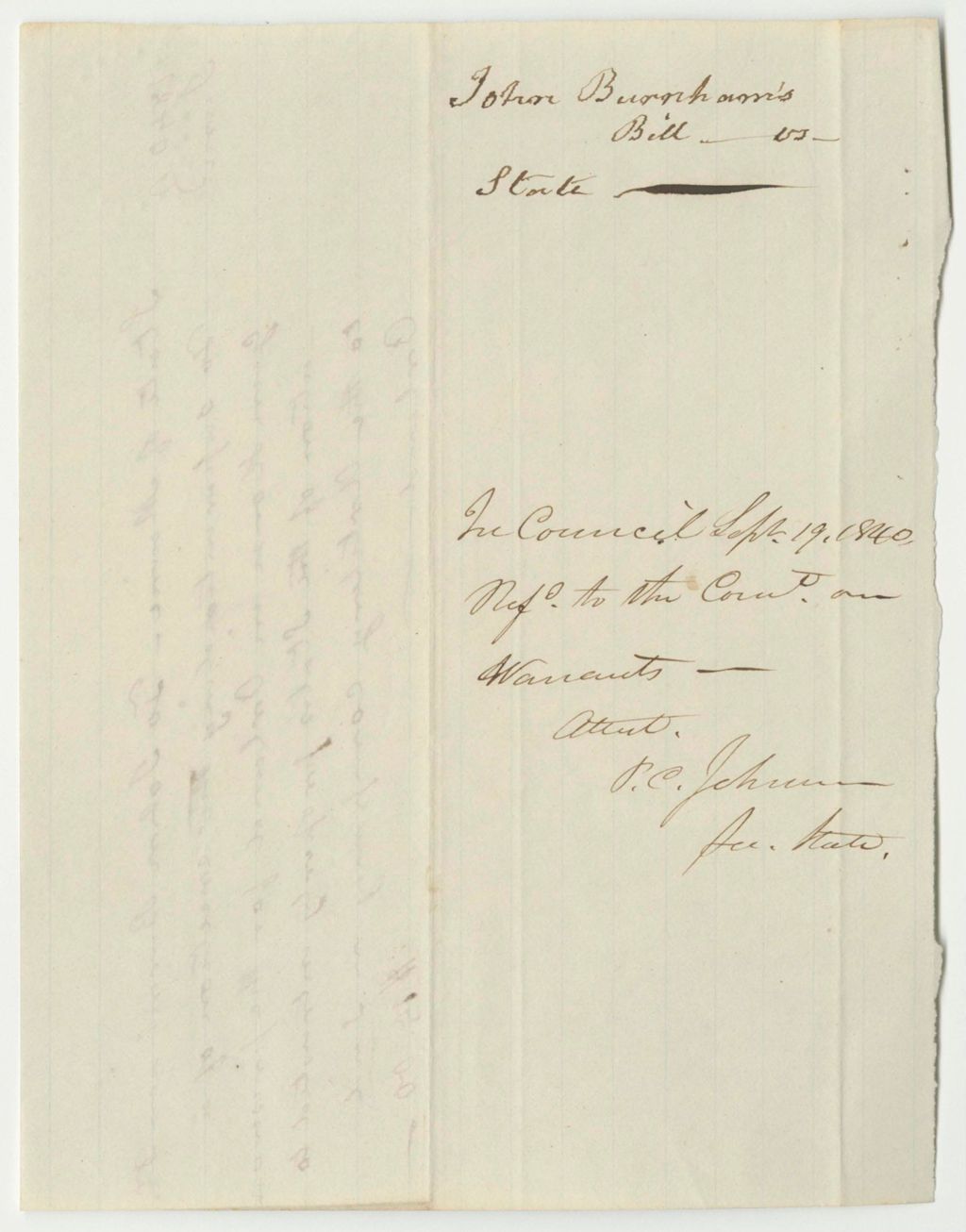 Miniature of Account of John Burnham for the Erection of A Gunhouse in Orland