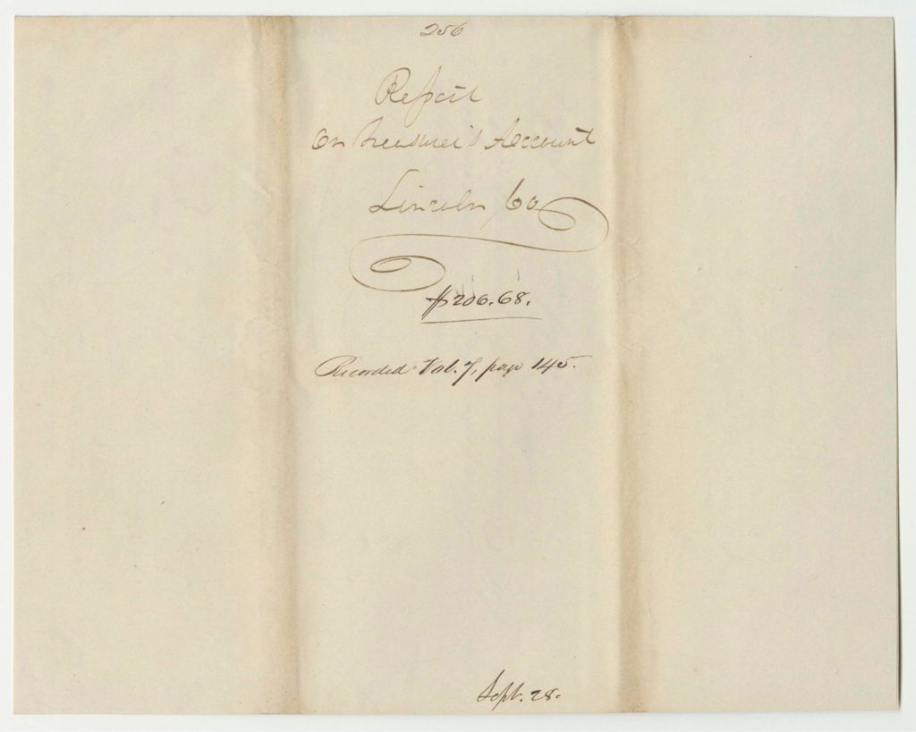 Miniature of Report 256: Report on the Account of William M. Boyd, Lincoln County Treasurer