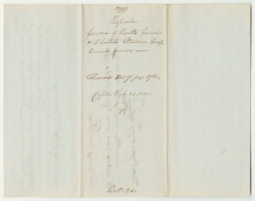 Miniature of Report 299: Report in Favor of Ruth Sterns and Chester Sterns of Bradford, Deaf and Dumb Persons