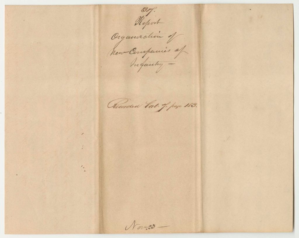Miniature of Report 316: Report on the Organization of New Companies of Infantry