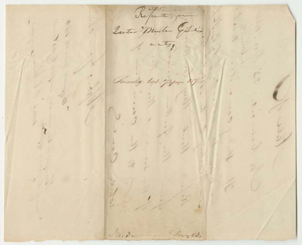 Miniature of Report 325: Report on the Quartermaster General's Accounts