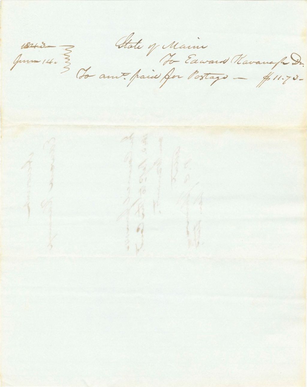 Miniature of Account of Edward Kavanagh