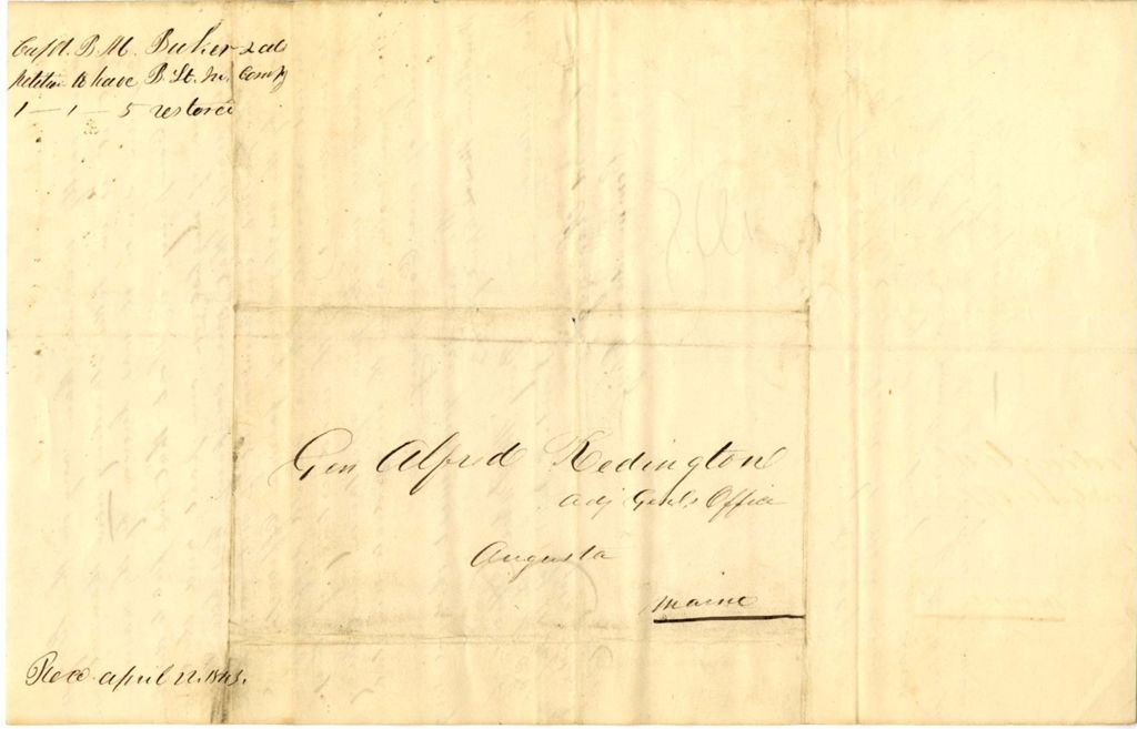 Miniature of Petition to restore company of infantry in the town of Windham