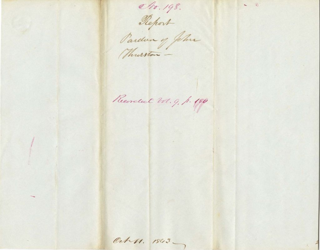 Miniature of Report - Pardon of John Thurston