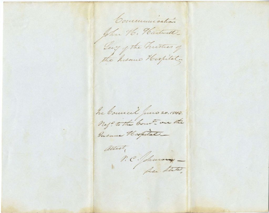 Miniature of Commuication, John H. Hartwell