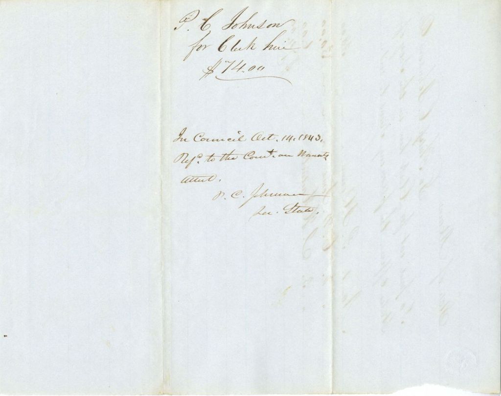 Miniature of Account of P.C Johnson