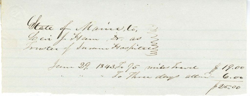 Miniature of Account of Levi J. Ham