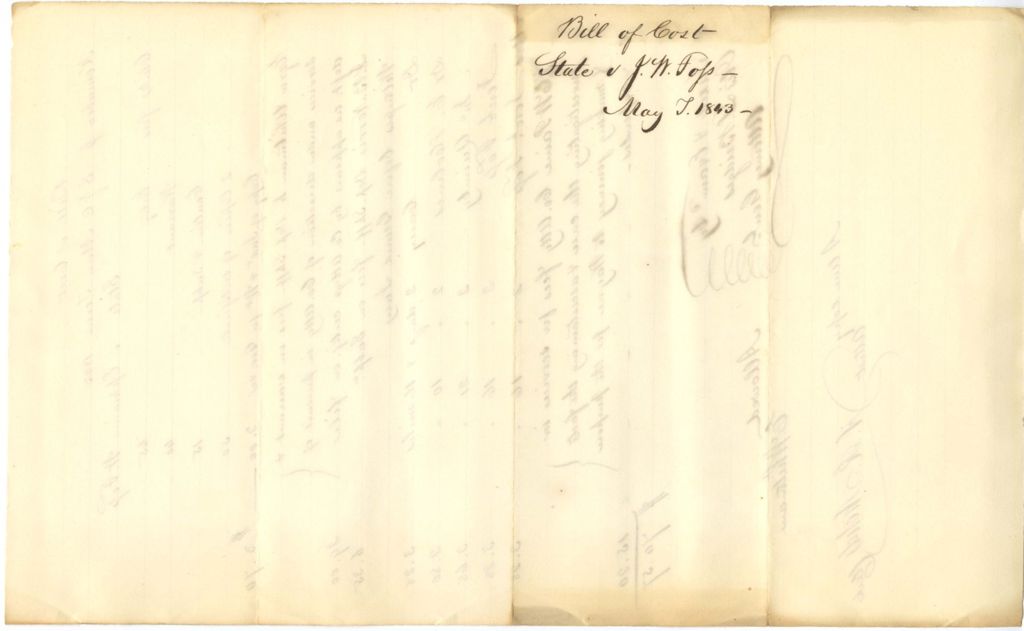 Miniature of Bill of Cost