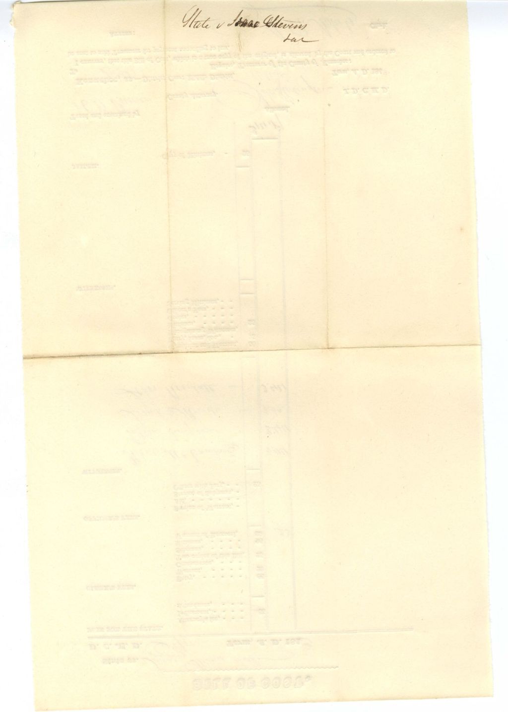 Miniature of Bill of Cost, State v. Stevens