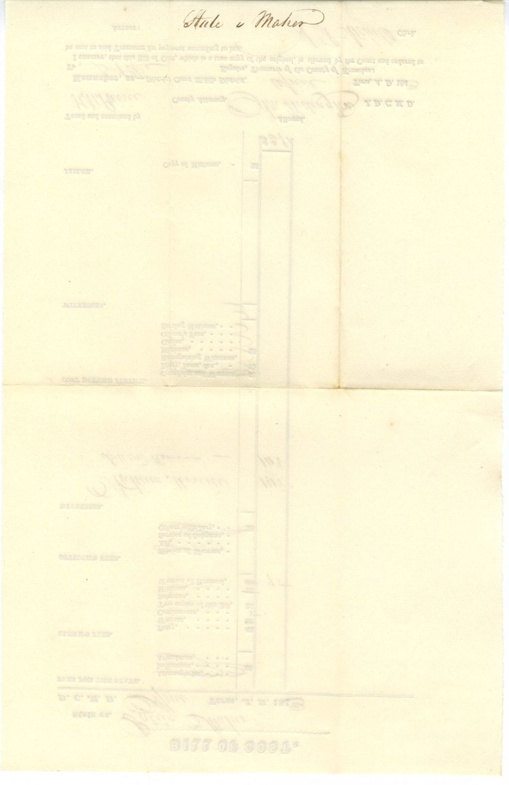 Miniature of Bill of Cost, State v. Maher