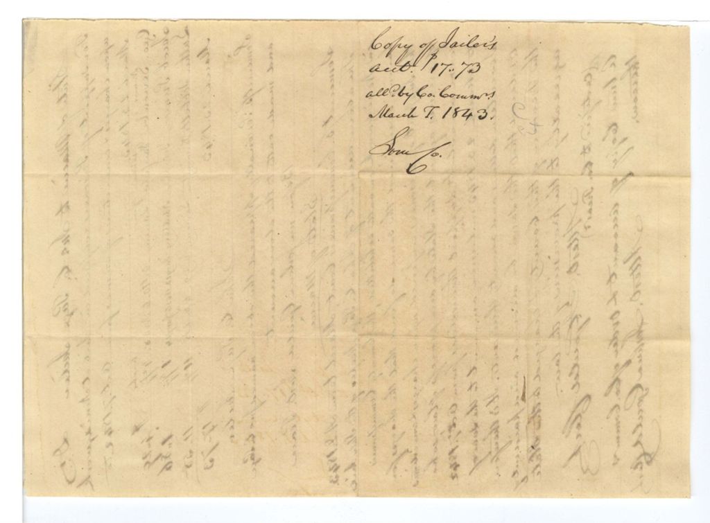Miniature of Copy of Jailer's Account