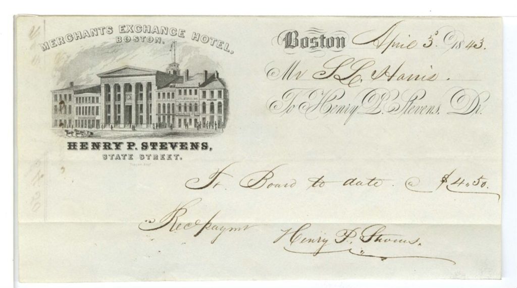 Miniature of Voucher, H. P. Stevens