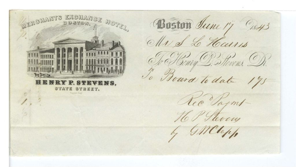 Miniature of Voucher, H. P. Stevens