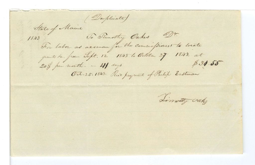 Miniature of Voucher, T. Oakes
