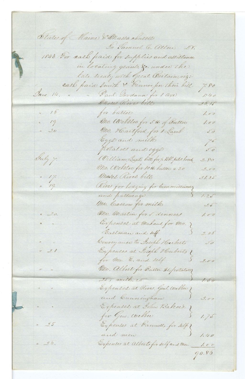 Miniature of Account of S. Allen