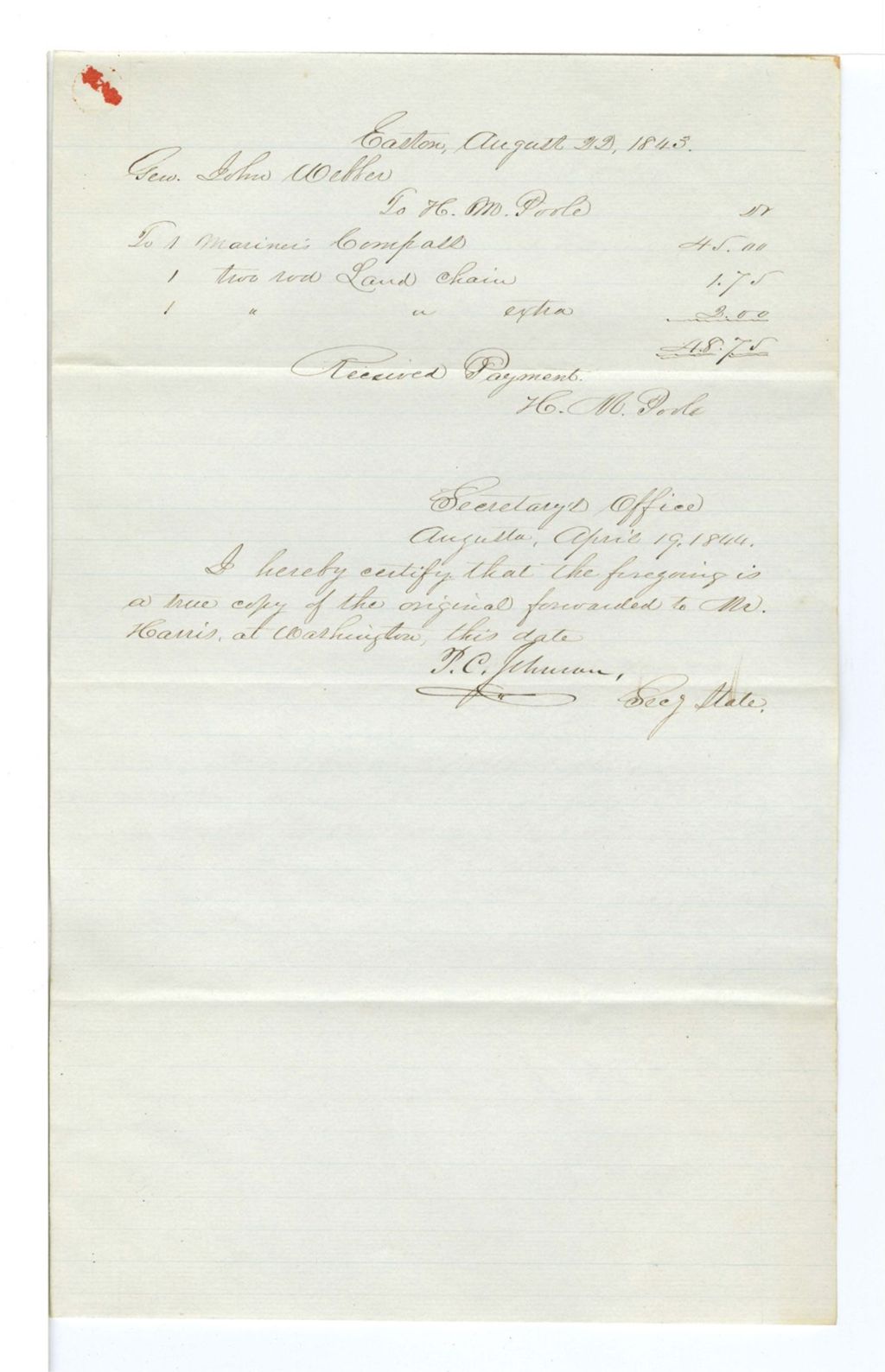 Miniature of Account of J. Webber