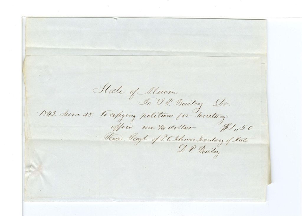 Miniature of Vouchers, [J. Bailey?]