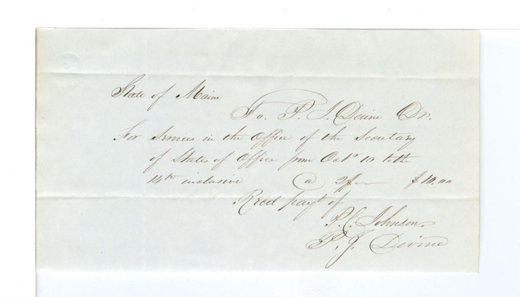 Miniature of Voucher, P. C. Johnson