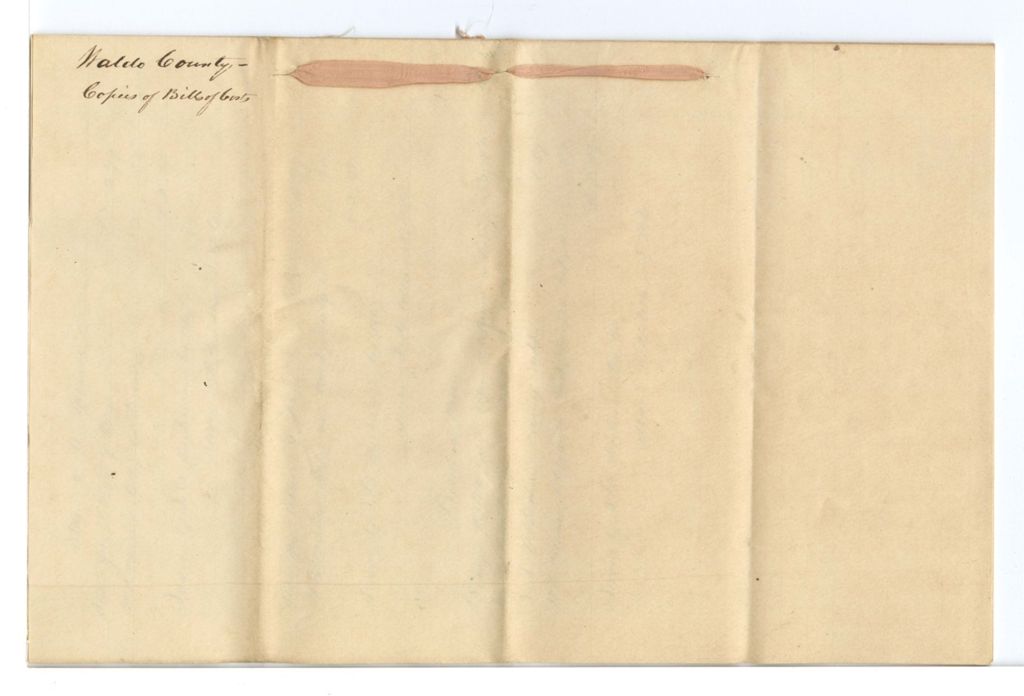 Miniature of Waldo County, Copies of Bills of Costs