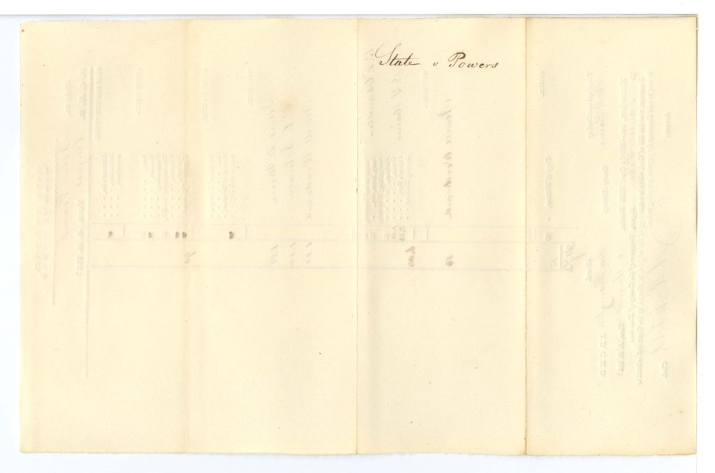 Miniature of Bill of Cost, State v. John Powers