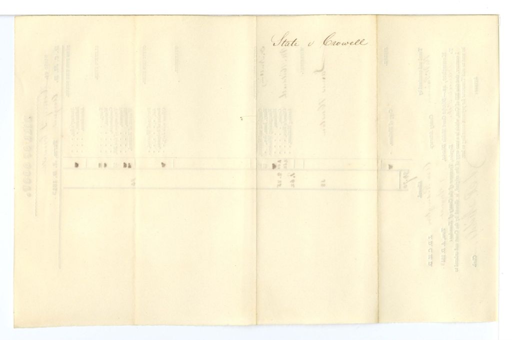 Miniature of Bill of Cost, State v. Henry L. Crowell