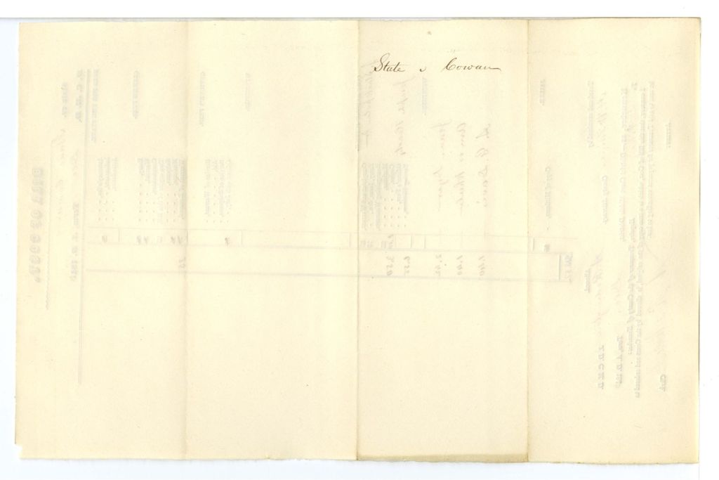 Miniature of Bill of Cost, State v. Isaac [Gowan?]