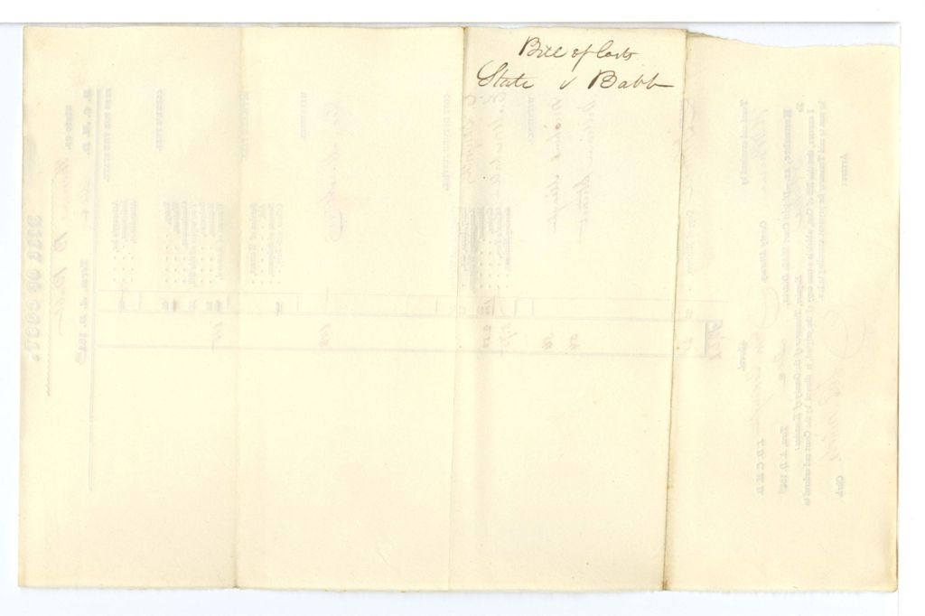 Miniature of Bill of Cost, State v. Thomas B. Babb
