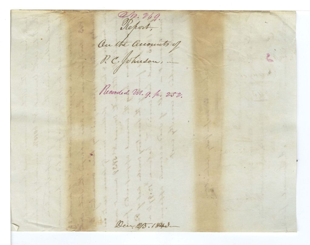 Miniature of Report on the accounts of P. C. Johnson
