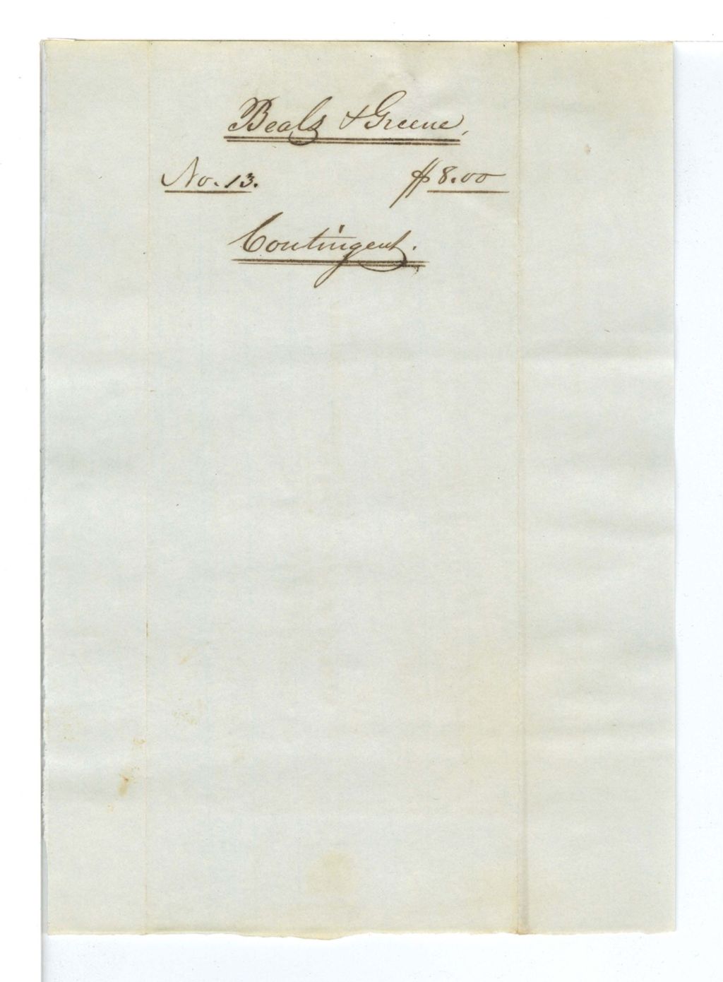 Miniature of Beals and Greene, Contingent