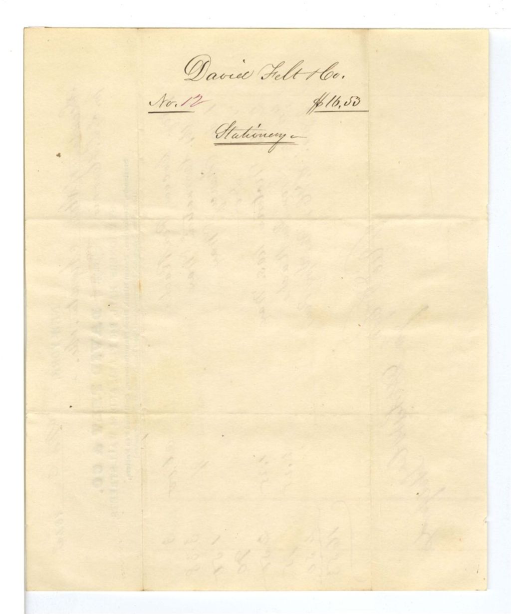 Miniature of David Felt and co., Stationary