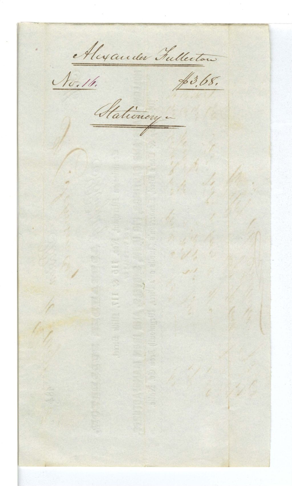 Miniature of Alexander Fullerton, Stationary