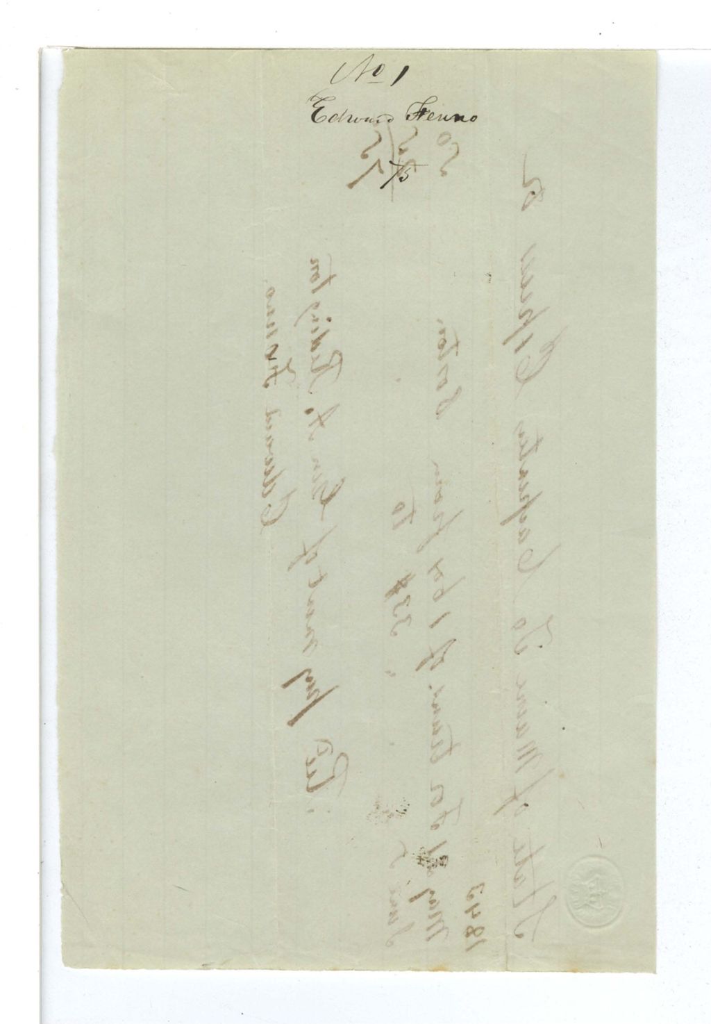 Miniature of Transportation - Bill No. 1: Edward [Fenno?]