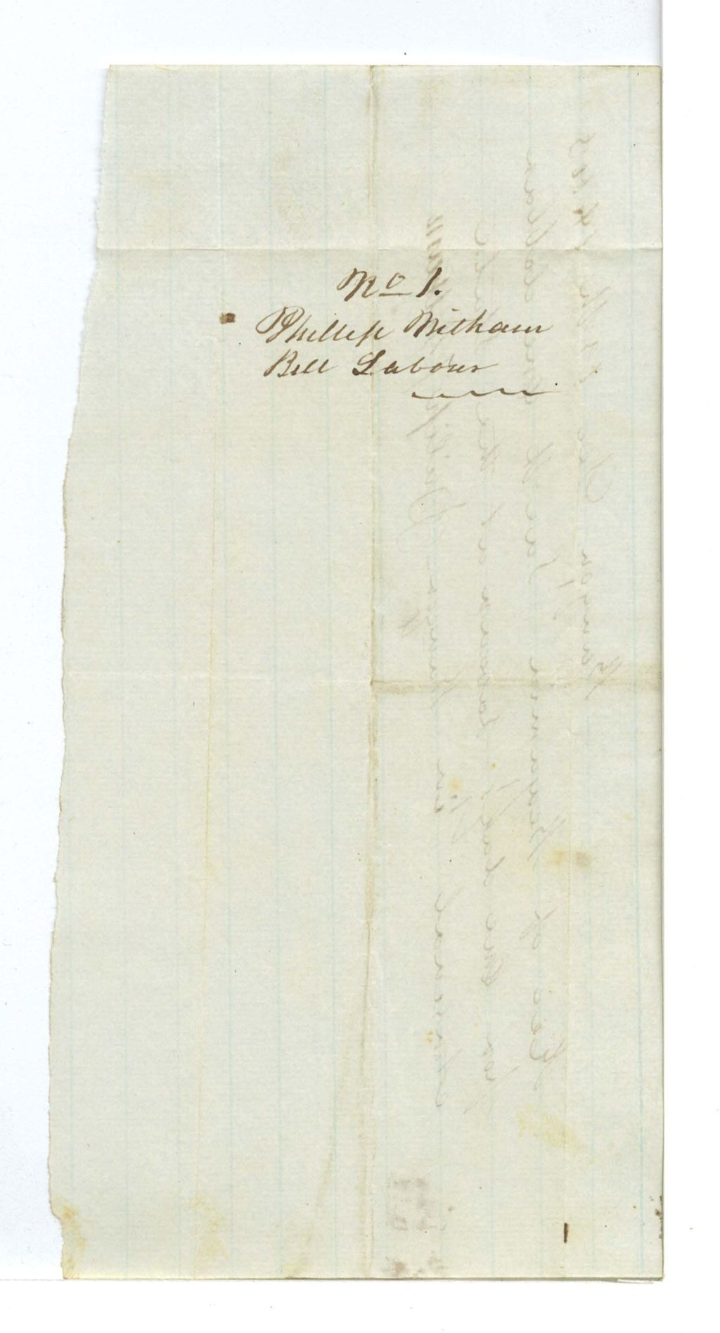 Miniature of Bangor Arsenal - Accounts of Labour - Bill No. 1: Phillip [Witham?]