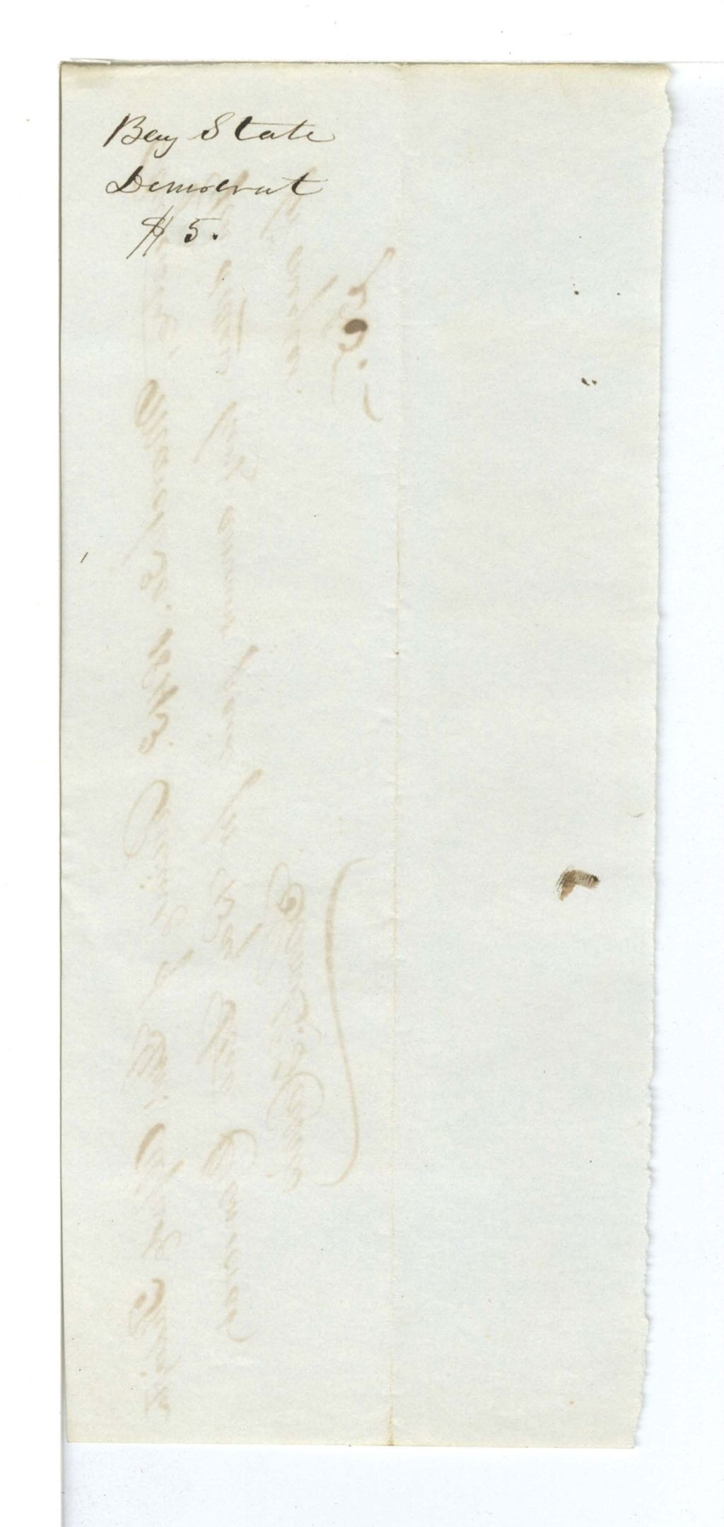 Miniature of Bill for newspapers - Bay State Democrat