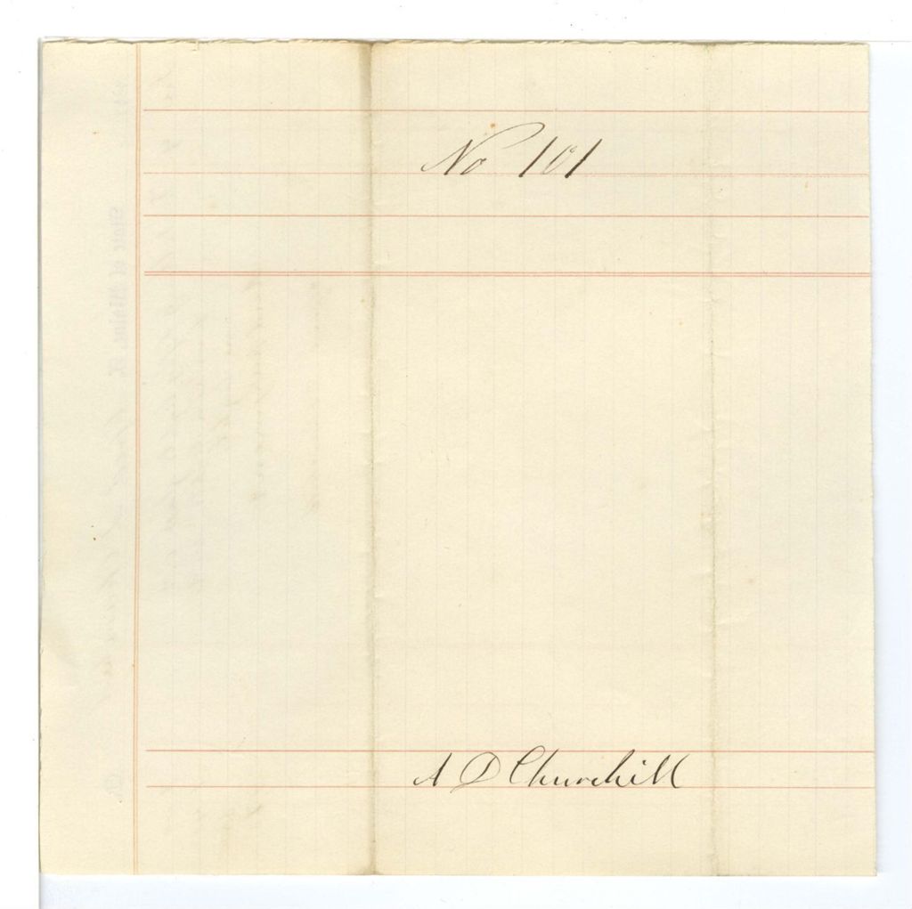 Miniature of No. 101 - Alfred D Churchill