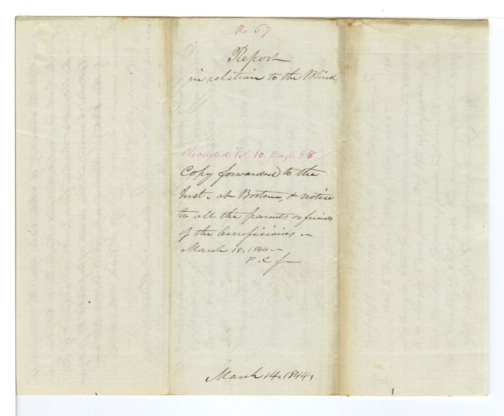 Miniature of Report 57: Report in relation to the blind