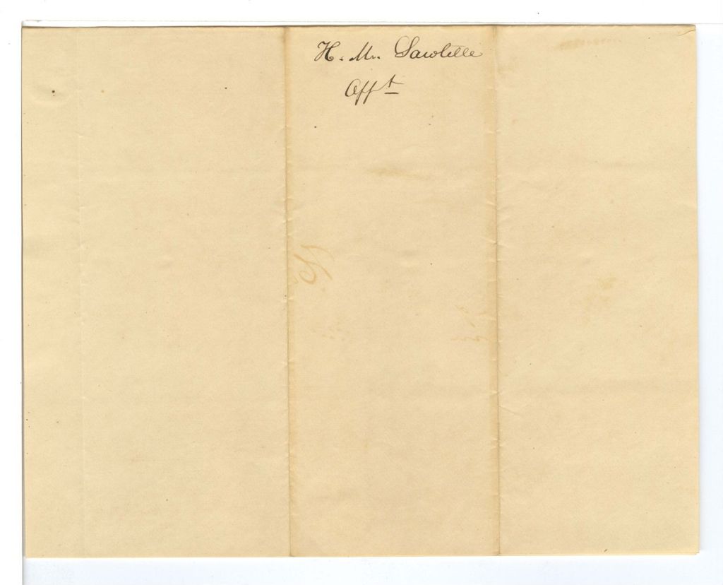 Miniature of [Certification of?] Howard M. Sawtelle